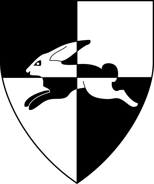 [Quarterly sable and argent, a hare courant counterchanged]
