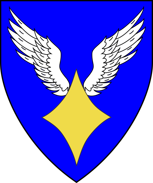 [Azure, a lozenge ployé Or winged argent]