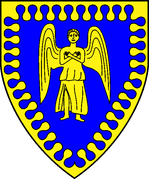 [Azure, an angel and a bordure nebuly Or]