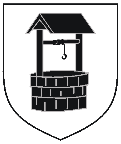 [Argent, a covered well sable.  ]